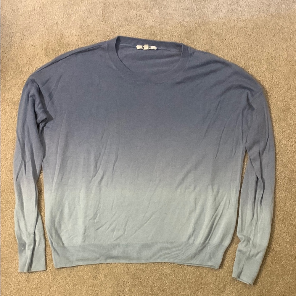Splendid Blue Crewneck Sweater with Elegant Fade